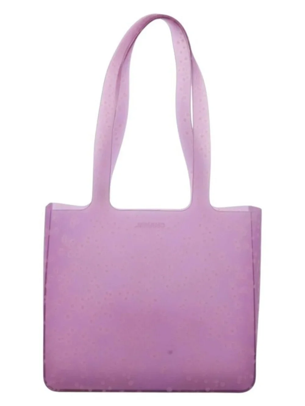CHANEL Tote Bag Rubber Purple CC Auth 183664